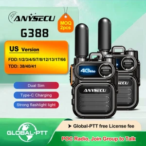 Walkie Talkie 2 PIEZAS ANYECU G388 4G Red Radio Sistema RTOS GLOBAL-PTT POC - Imagen 1 de 9