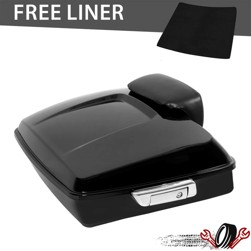 10.7" Chopped Trunk Pack Backrest For Harley Touring Street Road Glide 2014-2025 Foto 1 de 4