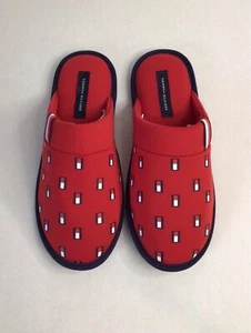 New Tommy Hilfiger Xander Slippers Mens Size 12 Red - Picture 1 of 6