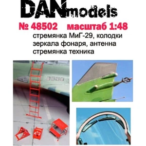 Dan Models 48502 - 1:48 Mig-29 Step-Ladder, Chokcs, Canopy Mirrors, Aerial Scale - Picture 1 of 6