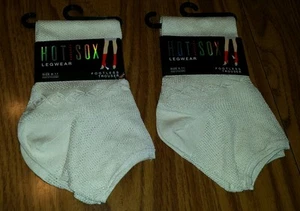 Nuevo en paquete 2 pares de calcetines beige sin pies HOT SOX $10 EA ($20 en total) talla 9-11 - Imagen 1 de 3