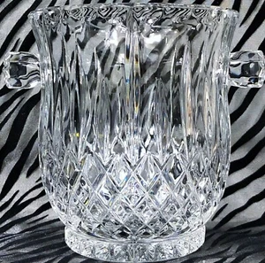 1 Gorham KING EDWARD Clear Cut Crystal Ice Bucket 6 & 3/4 in. Tall 1982-1999 - Picture 1 of 3
