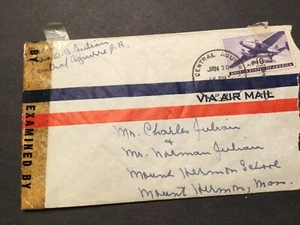 Vintage 1941  Envelope U.S.A. Puerto Rico Air Mail Examined - Picture 1 of 7