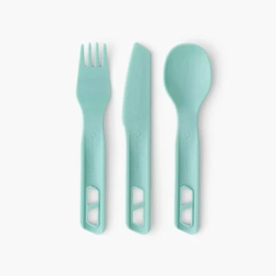 Sea to Summit Passage Cutlery Set (3 Piece) Aqua Plastic KFS for Camping - Image 1 of 2