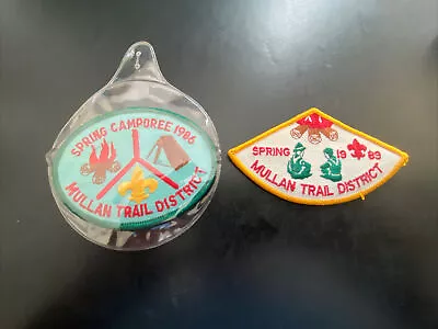Boy Scouts Montana Council Mullan Trail District Camporee Patches 1986/1989 - Image 1 of 4