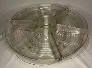 Prodyne AB-5 Crystal Clear Acrylic Appetizers On Ice Revolving Tray 17” D x 4” H - Picture 1 of 14