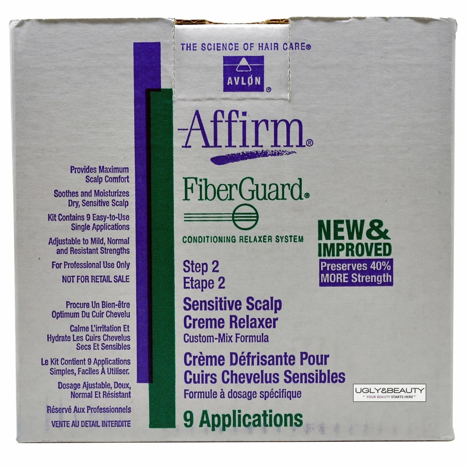 Avlon Affirm Fiberguard Fiber Guard Sensitive Scalp Relaxer 9 Application Kit