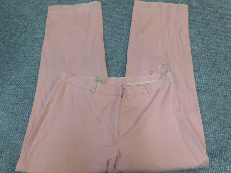 Jones New York Mujer Pantalones 12 Rosa Recto Country Chino Vintage Clásico Foto 1 de 4