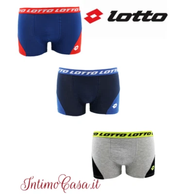 Boxer Bambino Ragazzo LOTTO Tris assortito 9-16 anni
