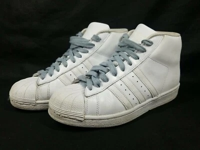 Adidas Pro Modelo J # B27451 Triple Blanco Para hombres Talla 5 Prendas para el torso Alto Cordones Grises  Foto 1 de 4