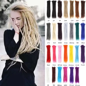 3 PIEZAS Extensiones de rastas hechas a mano Reggae Dreads SE Dread Locs trenzado hip hop - Imagen 1 de 39