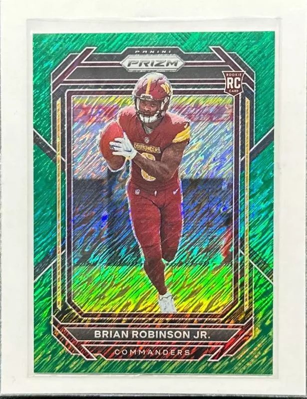 2022 Panini Prizm Brian Robinson Jr #321 Green Shimmer Rookie RC #4/5 Commanders