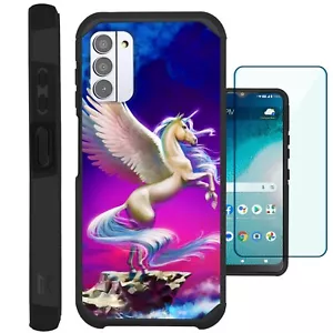 Hybrid Case for Nokia G310 5G Phone Cover with TEMPERED GLASS/ Majestic Unicorn - Picture 1 of 8