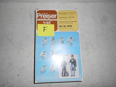 Spur 1 Adler-Figuren Preiser sitzende Personen um 1985, Bausatz 3010, OVP; 'F' - Bild 1 von 3