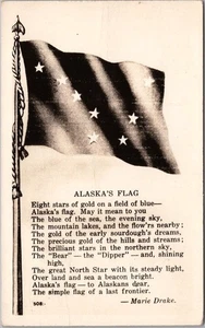 Postal vintage de saludos de Alaska "BANDERA DE ALASKA" / EKC reverso RPPC - 1949 Cancelar - Imagen 1 de 2