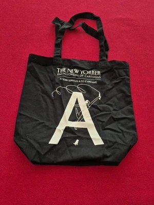 RARE PROMO The New Yorker 2018 Canvas Tote Book Bag ENCYCLOPEDIA OF CARTOONS - Image 1 of 2