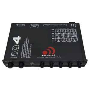 MASSIVE AUDIO EQ4 1/2 DIN IN-DASH 4-BAND CAR GRAPHIC EQ WITH 8V LINE DRIVER EQ-4 - Picture 1 of 5