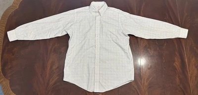 Brooks Brothers Shirt 16x34 (tag35) Trad Fit Non Iron White Multicolor Grid - Image 1 of 4