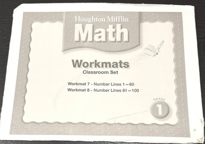 Houghton Mifflin 数学课堂垫 7/8 适用于 1 级 - 前/后 (19) 干擦 — 第 1/3 张图片