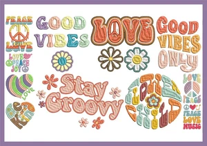 Machine Embroidery Hippie Designs: Inspirational Patterns Collection - Picture 1 of 7