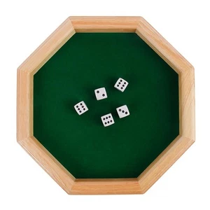 Professional Dice Tray, Includes Premium Wooden Dice Green - Picture 1 of 7