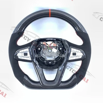 Custom Carbon Fiber Steering Wheel for changan edo plus 2022 /Alcantara - Image 1 of 4
