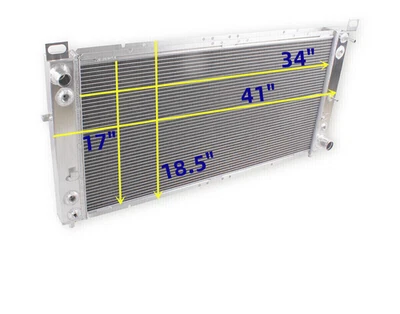 CU2370 3 ROW Aluminum Radiator for 2001-2006 Chevrolet Silverado 3500 6.0L 6.6L - Imagem 1 de 4