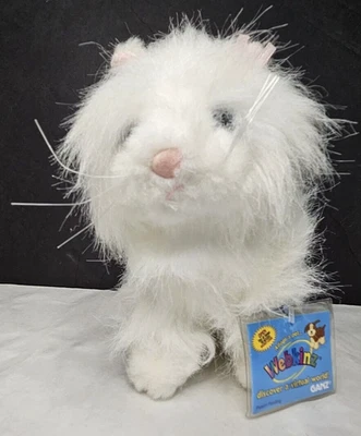 Webkinz White Persian Cat Plush HM110 SEALED CODE 8'' Retired Ganz NOS - Image 1 of 4