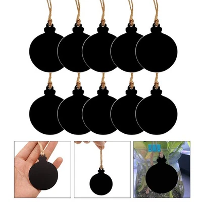  10 PCS Chalk Board Signs Small Chalkboard Oval Blackboard Mini Wooden - Image 1 of 4