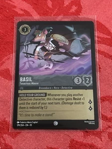 FOIL Lorcana Whispers in the Well - Basil - Tenacious Mouse - 179/204 FOIL - Picture 1 of 7