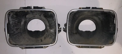 1981 - 93 Dodge D100 D150 D350 Original OEM Headlight Buckets & Trim Rings - Image 1 of 4