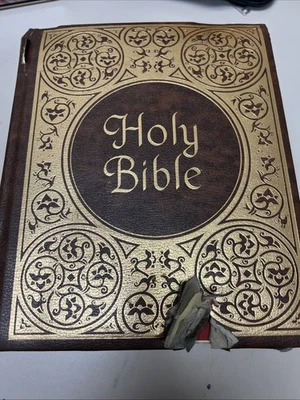 Vintage Holy Bible King James Version Great Master Edition Hardcover Ornate 1970 Foto 1 de 4