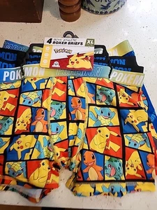 Pokémon Boys Athletic Boxer Briefs 4pk size L Underwear Kids New  - Picture 1 of 6