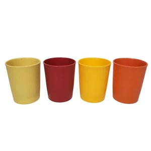 4 Tupperware 6 Oz Drink Tumbler Cups 1251 Fall Harvest Colors - Picture 1 of 6