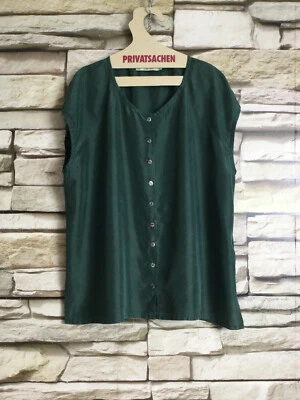 cocon.commerz PRIVATSACHEN SAISOHN Bluse aus WÄSCHESEIDE in grün Größe 2 - Bild 1 von 4
