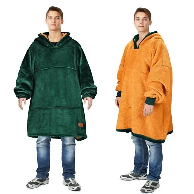 Catalonia Premium Manta Sherpa Sudadera con Capucha Reversible Polar BOLSO SELLADO Foto 1 de 4