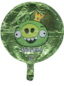 ANGRY BIRDS KING PIG FOIL MYLAR BALLOON ~ Birthday Party Supplies Helium Decor - Picture 1 of 1