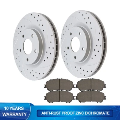 Front Discs Rotors and Ceramic Brake Pads for 2014 2015 2016 2017 Nissan Rogue - Изображение 1 из 4