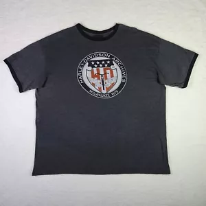 Harley-Davidson Shirt XXXL Gray Motorcycle Memorabilia Crew Neck T-shirt Unisex - Picture 1 of 10