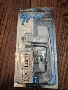 Wright Aluminum Finish Push-Button Screen Storm Door Latch 1-3/4" V333 - Picture 1 of 5