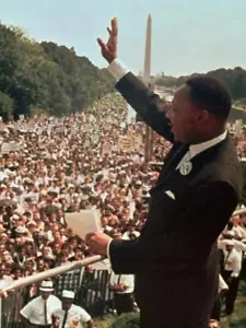 Calcomanía de vinilo de pared Martin Luther King Associated Press respaldo adhesivo extraíble - Imagen 1 de 5