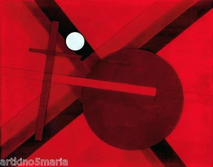 LAZLO MOHOLY-NAGY COMPOSITION G4 ABSTRACT ART GICLEE PRINT FINE CANVAS - Picture 1 of 6