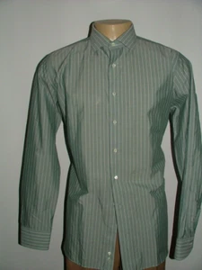 NEW WOT CANALI DRESS SHIRT SIZE 17 1/2 36 100% COTTON MADE IN ITALY STRIPED #285 - Picture 1 of 6