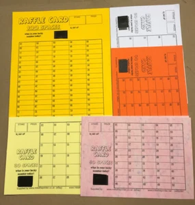 Mixed Pack - Raffle Cards - Lucky Number - 10 Fundraising Cards various types - Picture 1 of 10