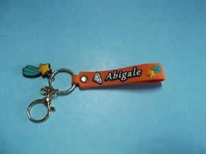 Einzigartiges Sammlerstück Schlüsselanhänger Gummi 4 Zoll Abigale Namensschild - Bild 1 von 6