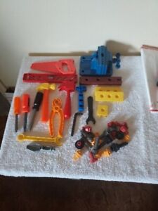Large Lot Of Kids Plastic Play Tools With Nuts And Bolts Never Used Open Box 