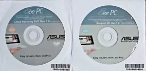 ASUS Eee PC 4G 701 Linux Recovery DVD & Support CD bundle New Free Post L@@K - Picture 1 of 4
