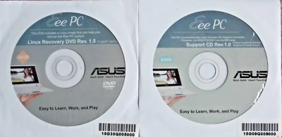 ASUS Eee PC 4G 701 Linux Recovery DVD & Support CD  bundle New Free Post L@@K - Image 1 of 4