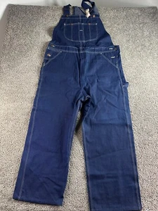 NEW VINTAGE Sears Overalls Mens 40 Denim Union Made Bib Hammer Loop 40x28 - Picture 1 of 11