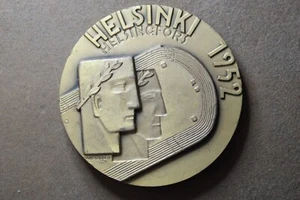 1952 HELSINKI OLYMPIC GAMES PARTICIPATION MEDAL GENUINE 76.4 G 54MM #13506 - Picture 1 of 10